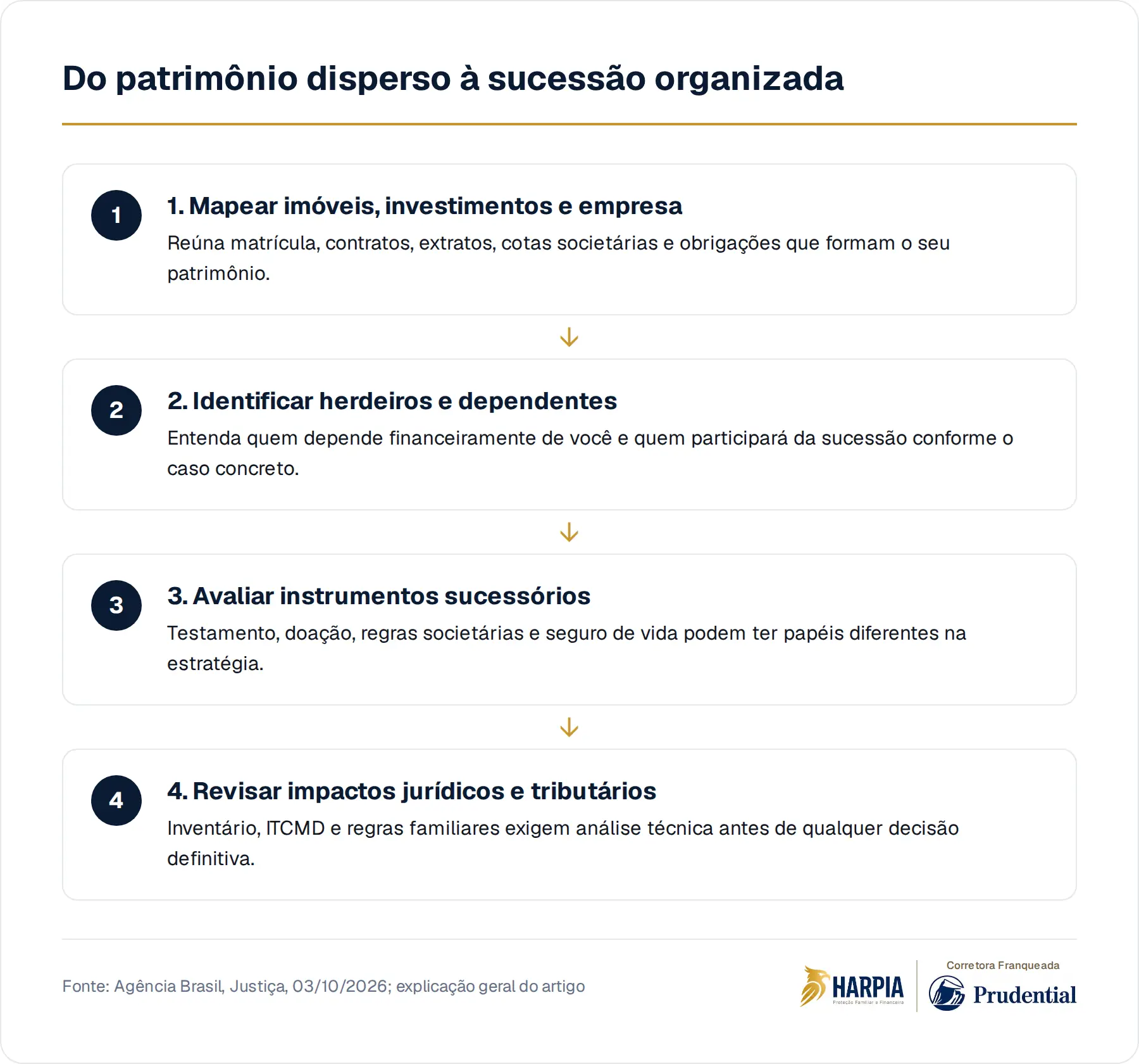 Do patrimônio disperso à sucessão organizada